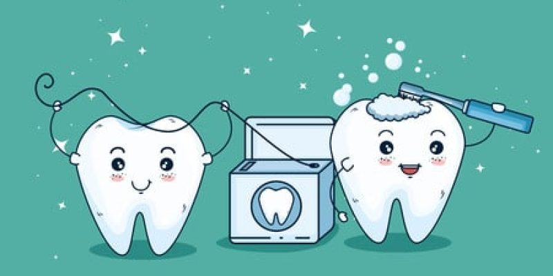 125896223-stock-vector-teeth-care-treatment-with-toothbrush-and-dental-floss-vector-illustration