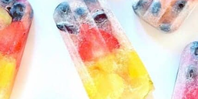 Healthy fruit lollies